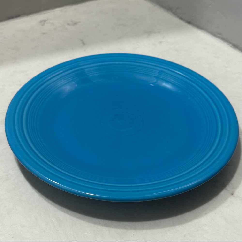 Homer Laughlin Fiestaware Turquoise Blue Dinner Plate Lead Free Made in USA 10.5 - Picture 4 of 9